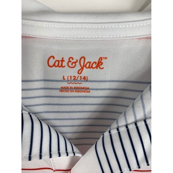 Cat & Jack Polo Boy's Size L 12/14 Short Sleeve Wicking NWT - Picture 2 of 6